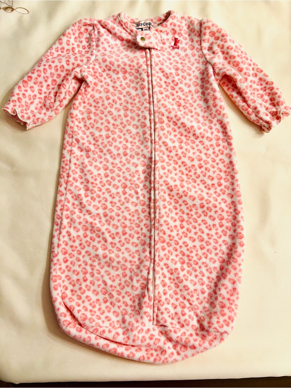 Juicy Couture Pink Leopard Fleece Sleep Sack